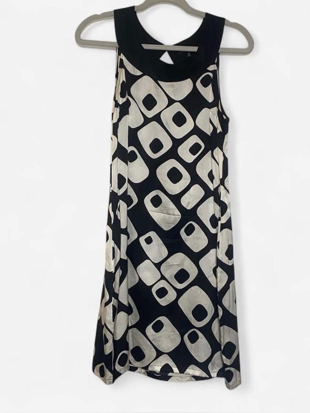 VINTAGE EXPRESS SILK GEOMETRIC MINI DRESS - Sz M